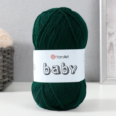 Yarn "Baby" 100% acrylic 150m/50g (590 dark green)