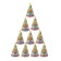 Festive paper cap “Happy Birthday”, emoticons and stars