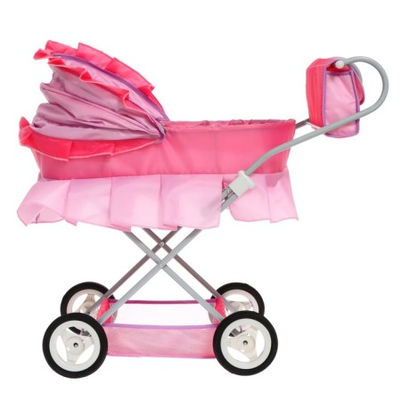 Puppet stroller No. 11, pink color with lilac-3