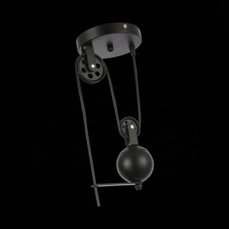 Suspension EVOLUCE. Sle120503-01. ESPERAZZA. 1x60 W, E27, 30x30x50 cm, black color-6