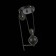 Suspension EVOLUCE. Sle120503-01. ESPERAZZA. 1x60 W, E27, 30x30x50 cm, black color