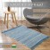 Hindi rug, size 60x90 cm, blue-green color