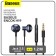 Headphones Baseus Encok H19, inserts, wired, jack 3.5 mm, black