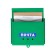 Mail box without a lock (with a loop), horizontal "letter", green