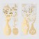 Interior mirror sticker "Vases with flowers" mix 31.5x62 cm