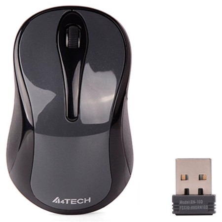 Mouse A4Tech G3-280N Gray optical (1200DPI) wireless USB for a laptop (3but)-1