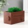 Kashpo concrete mini "Retro radio" with moss light brown 8x4x4.5cm (moss green stabil.)
