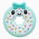 Silicone teething for teeth "Donut", turquoise color, crumb I