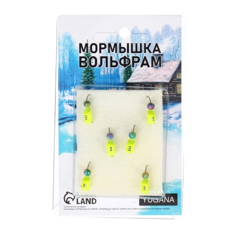 Mormyshka column lime, black stripes + ball of rainbow, weight 1.4 g-3
