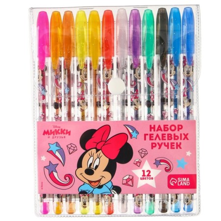 Ballpoint pen with sparkles, 12 colors, Minnie Mouse-3