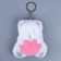 Soft toy "Bear" with a heart, on a key fob, 11 cm
