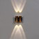 Facade lamp "Elegant", FSD-043, 4 W, 3000K, 2 rays, IP65, 220 V, plastic, black