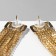 Hanging earrings with Hollywood rhinestones, 8 rows, white color in gold, 12 cm