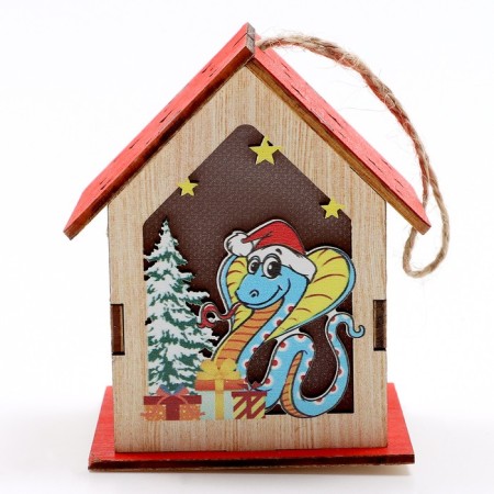 New Year! Decor with backlight "Magic House", 6.5 × 6.5 × 8.5 cm-2