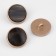 A set of buttons on the leg, d = 25 mm, 3 pcs, the color is black agate
