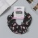 Hair elastic band "Orbit" Flowers, 12 cm, black