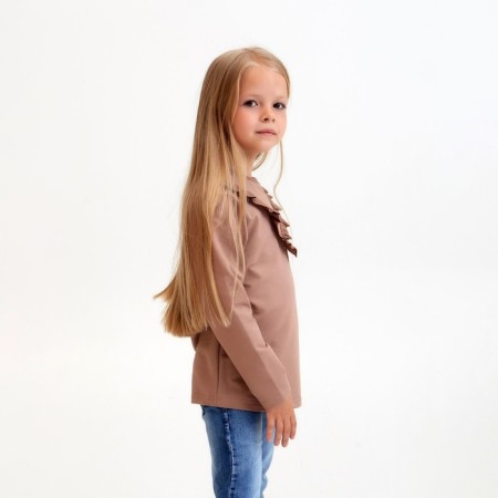 Свитшот для девочки KAFTAN "Basic line" размер 30 (98-104), цвет кофе-1