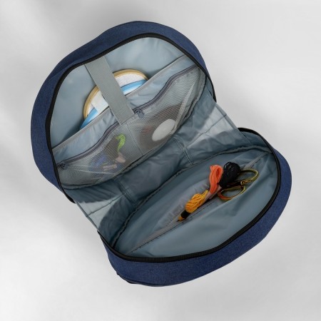 Embroidery bag, 2 compartments with lightning, with handles, d = 35 × 12 cm, color blue-6