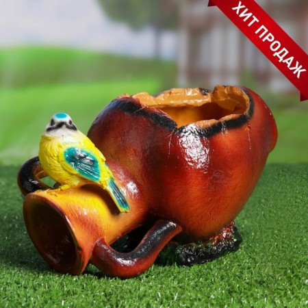 Figure Kashpo "Sinichka on the jug" 16*25*15cm