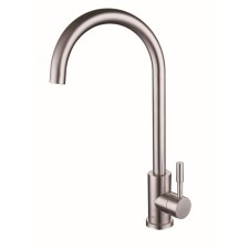 RMS SUS124-017F kitchen mixer, single-leaf, high spout, stainless steel