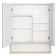 Aquaton Mirror Carder "Scande 70", white color, oak Verona