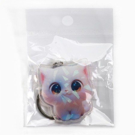 Key keychain holographic "kitten", 4.8 x 4.2 cm-5