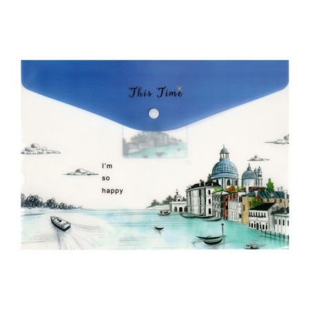 Folder-convert button, A4, 180 microns, "City", mix-4