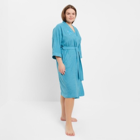 Women's bathrobe, blue color, size 48-1
