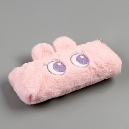 Penal school soft "bunny", 20x8 cm, plush, pink-3