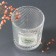 Bank for candles glass "leaves" transparent 350 ml 8.5x8.5x10 cm