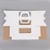 Box for cake 2 windows, with handles, white, + substrate 2.5 gold-white, 24 x 24 x 20 cm