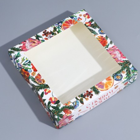 Folding box "New Year's botanist", 20 x 20 x 4 cm, New Year-3