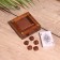 Board game 2V1 (cubes + deck of cards) 11.5x11.5x3.5 cm, tree shisham