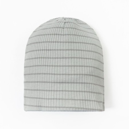 Baby cap, I am Basic Line, p. 48, gray strip-2