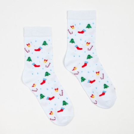 Women's socks, white color, size 23-25-1
