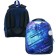 School frame backpack, 37 x 28 x 19 cm, calligrata to "cool cosmos", blue
