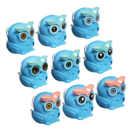 Mechanical sharpener with the container owl blue-1