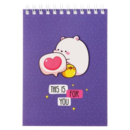 Notepad A6 60 sheets in the Meshu Ceal "Happy Time", matte lamination, selective UV-lace-6
