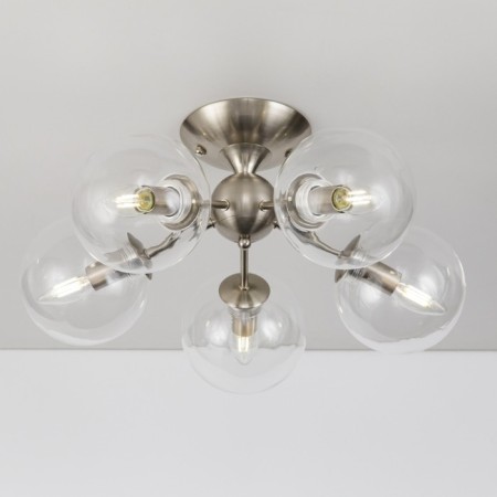 Ceiling Citilux "Tommy" CL102151, 52x52x24.5 cm, 5x40W, E14, gray color gray-5