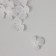 Beads for creativity Plastic "Trilistic White Matte" set 30 pcs 2.2x2.2 cm