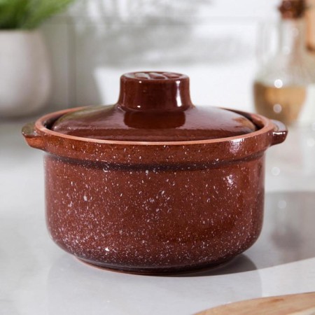 Social-sized pot “Brown marble”, 400 ml