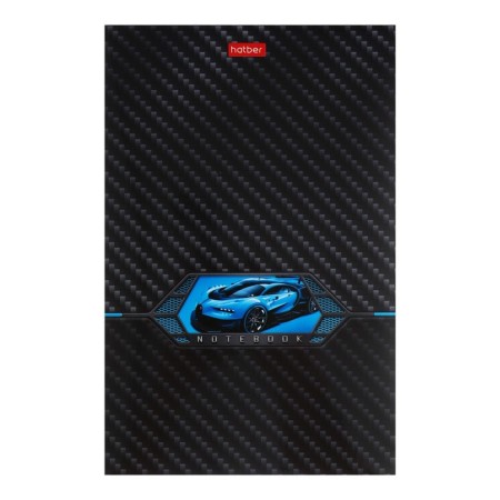Notepad A5, 96 sheets, Autocarbon, cover coated cardboard, glossy lamination