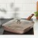 Granite Graporal Granite, square, 28 × 28 cm, removable handle, glass cover, anti-stick coating, brown color
