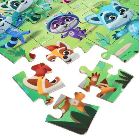 Gift set 6 in 1 "raccoon": lotto, domino, memo, 2 puzzles 25 elements, mosaic-9