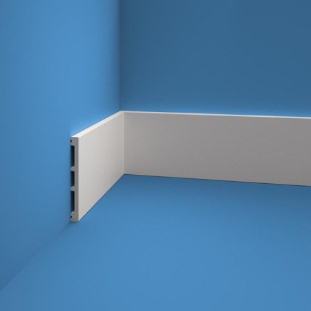 Skirting shockproof white 122x12x2000mm