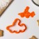 The cookie form “Bunny rides on carrots”, cutting, stamp, color orange