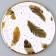 Paper plate "Golden feathers", in a set of 6 pcs.