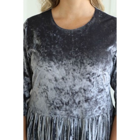 Female dress, size 58, gray color-5