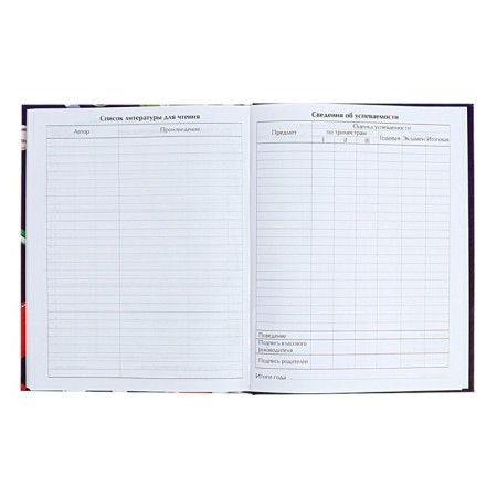 Diary for grades 1-4 "back to school. Collage", solid cover, glossy lamination, 48 sheets-7