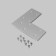 Corner connector for the Gravity overhead busbar, 80x80x3 mm, silver